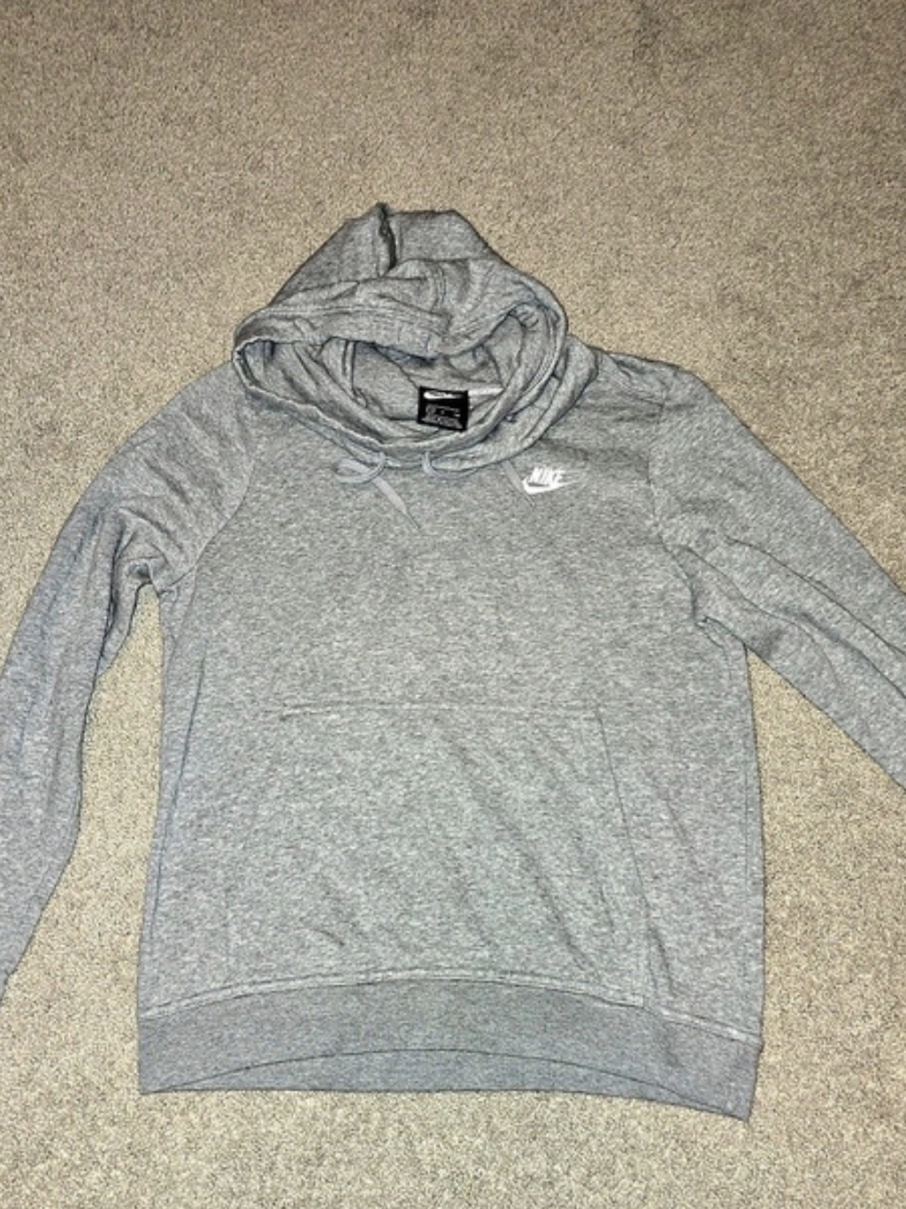 Nike Sportswear Club Fleece Funnel-Neck Hoodie Gray